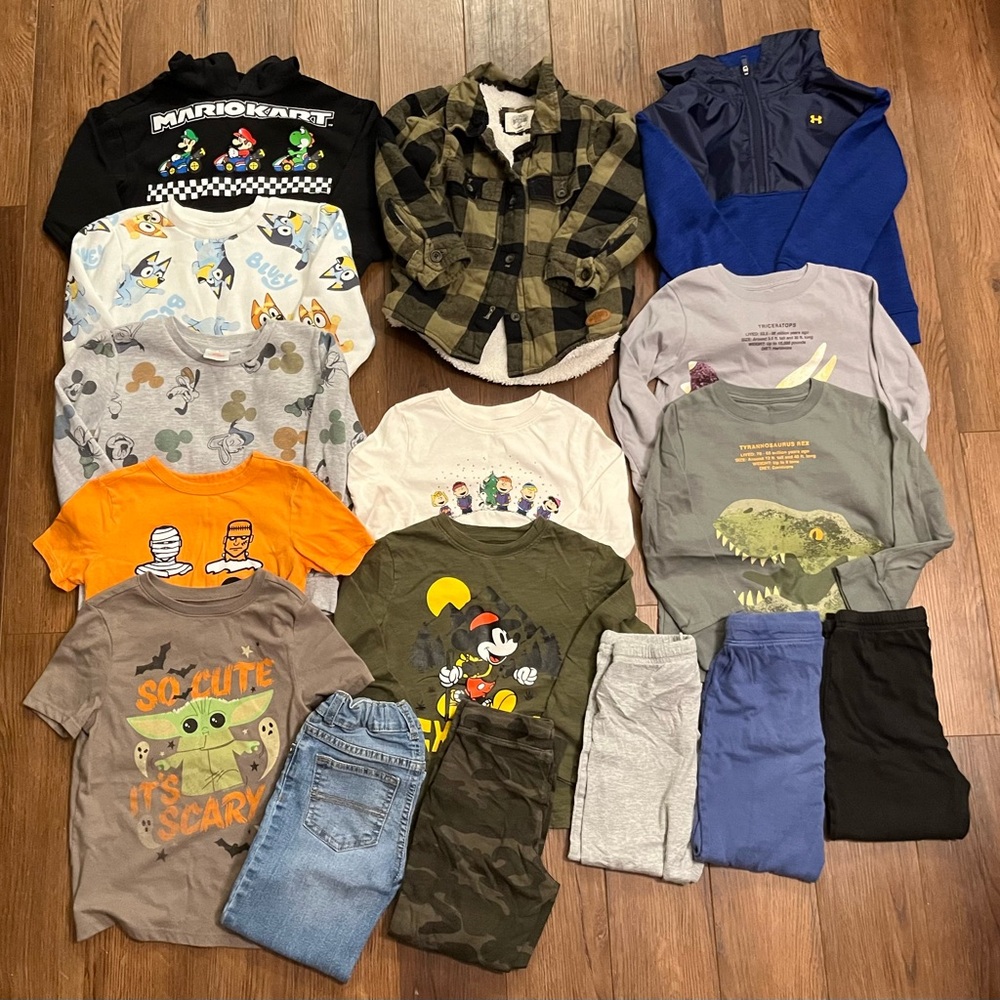 Toddler Boys 4T 5T Fall Winter Clothing Bundle Pants Sweater Lot